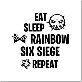 Eat Sleep Rainbow Six Siege Repeat Posters and Art